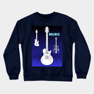 Music Guitar Crewneck Sweatshirt